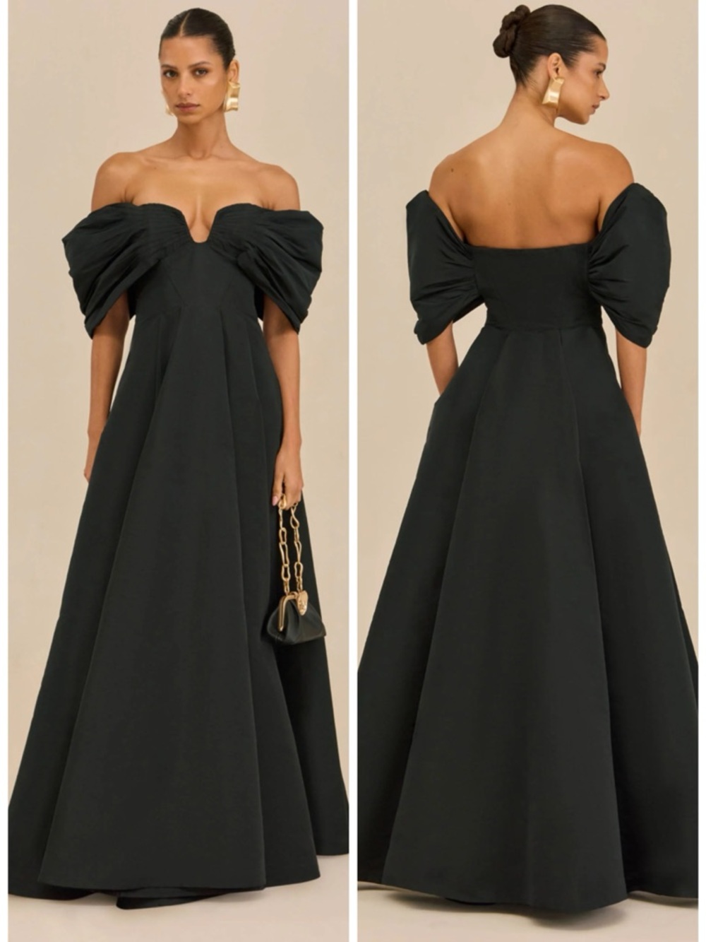CULT GAIA AVIVA GOWN Black Maxi Dress SZ US 6
